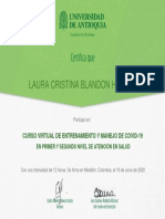 Certificado COVID-19 UdeA