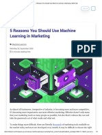 5 Reasons You Should Use Machine Learning in Marketing - SDS Club