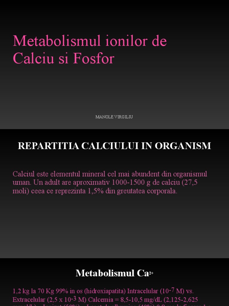 Metabolismu Calciu:fosfor | PDF
