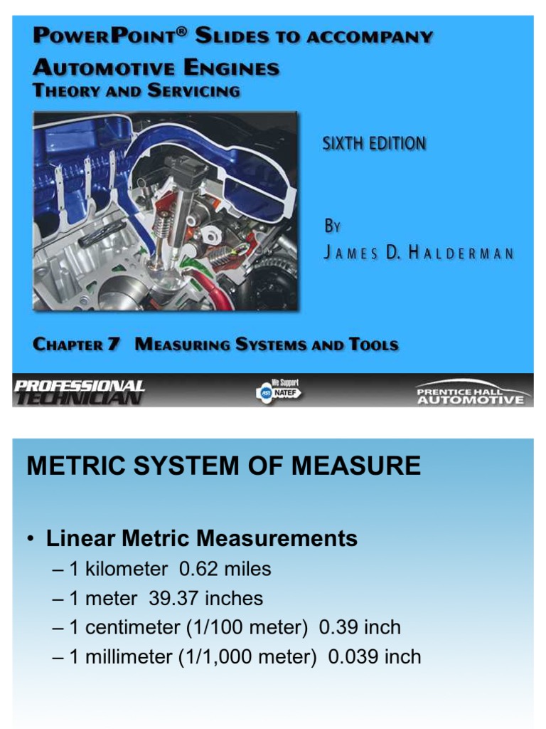 At 41 Ch 7 Measuring Systems and Tools Cylinder (Engine) Engines