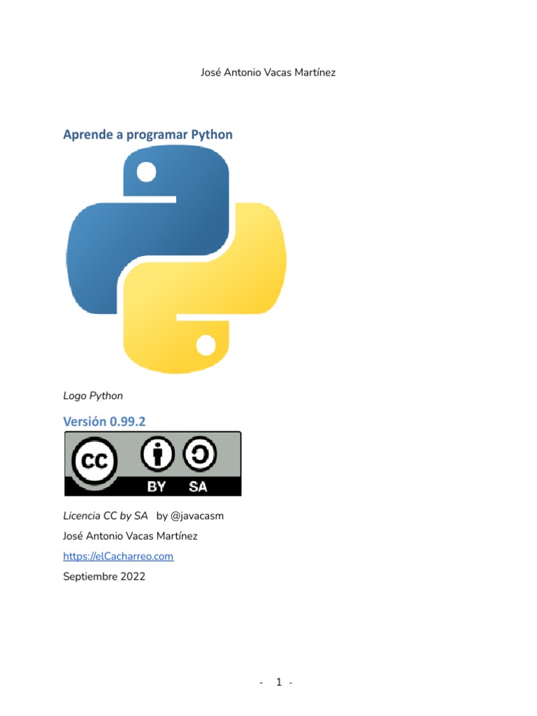 Introducción a Programar en Python | PDF | Lenguaje de programación ...