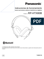 RP-HTX80B: Instrucciones de Funcionamiento