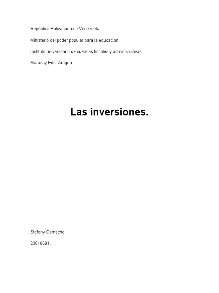 Tipos y Valoración de Inversiones Financieras | PDF | Compartir ...