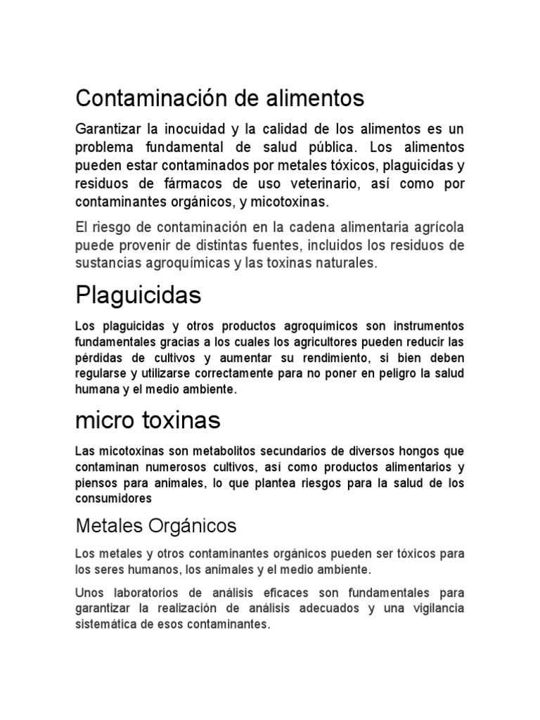 Contaminación física de alimentos | PDF