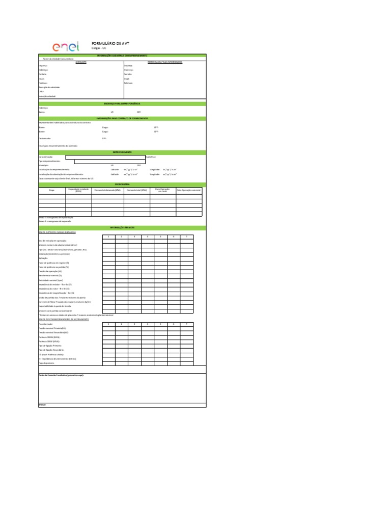 Cópia de Formulário de AVT - UCs | PDF | Transformador | Engenharia ...