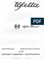 Early Alfetta European Tech Specs