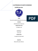 Planeación de la producción, materias primas y mano de obra directa en la UASD