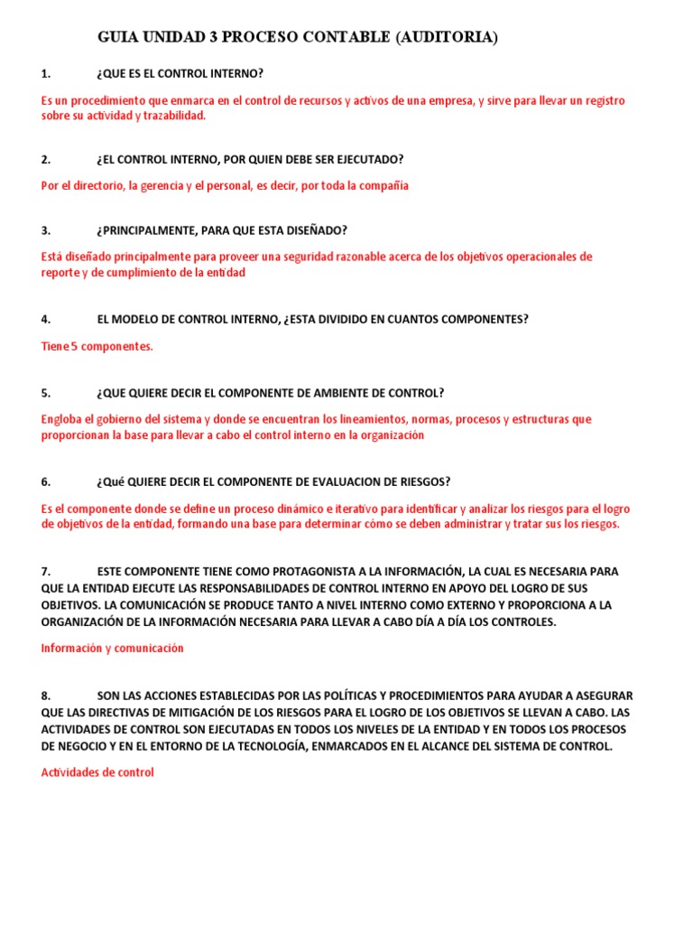 Guía de Control Interno y Auditoría | PDF | Auditoría | Contralor