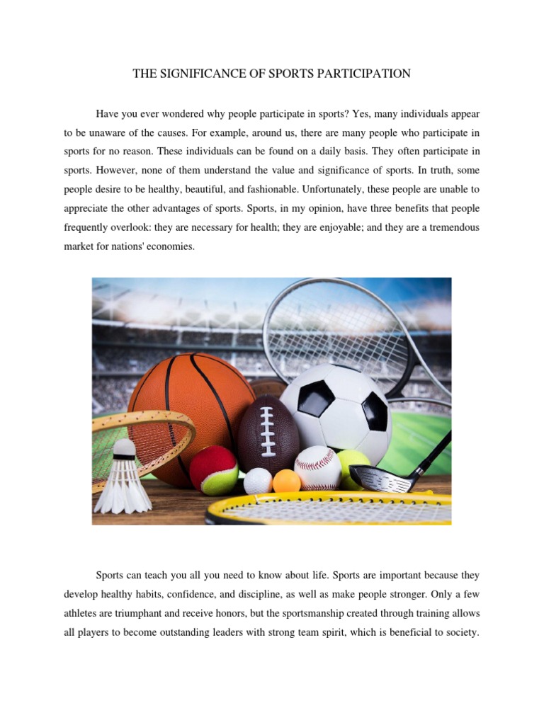 Importance of Sports Participation in Schools | PDF | Physical Fitness ...