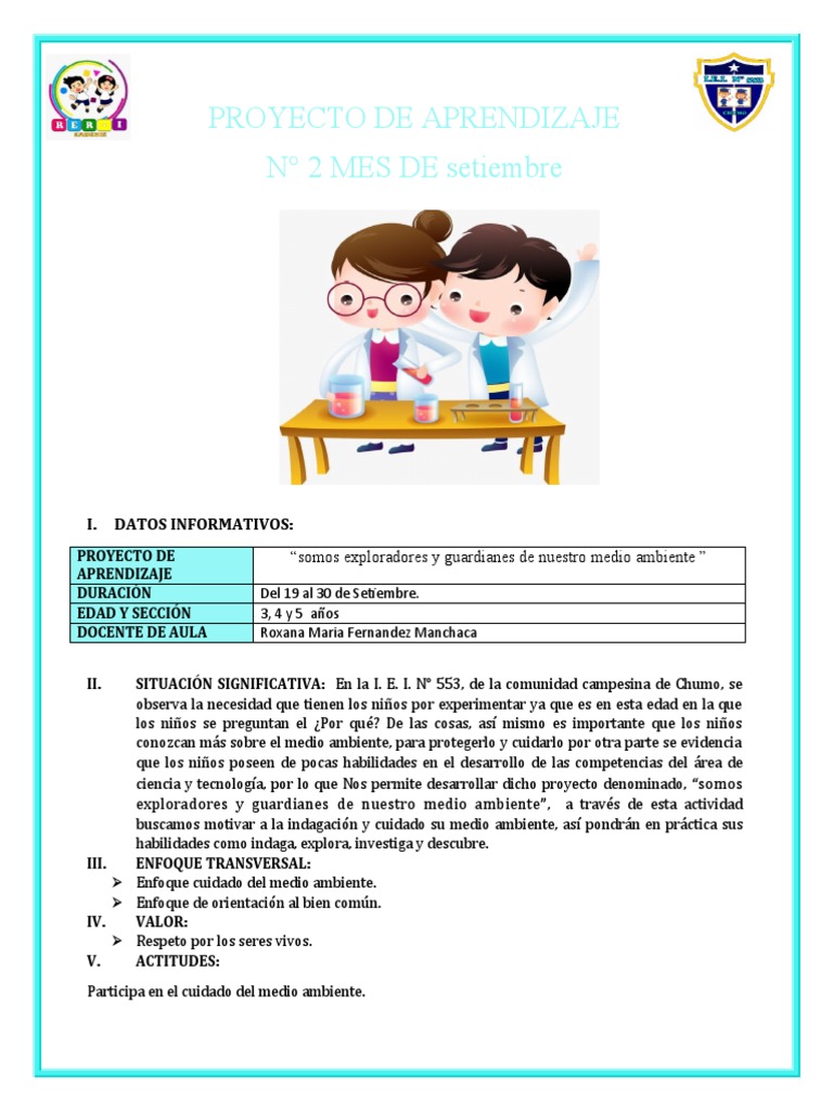 Proyecto 2 de Setiembre | PDF | Evaluación | Aprendizaje