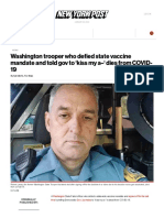 Washington Trooper Robert LaMay Who Defied State Vaccine Mandate Dies From COVID-19