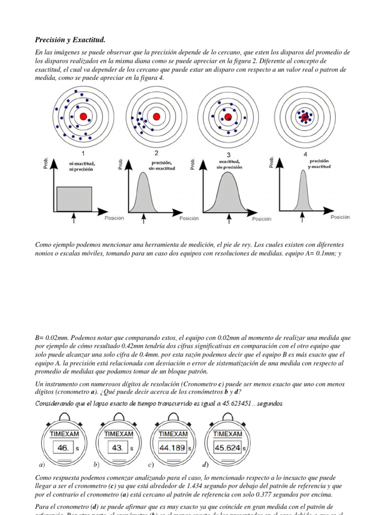 La precisión y exactitud en la medición diferencias conceptuales y aplicaciones prácticas PDF