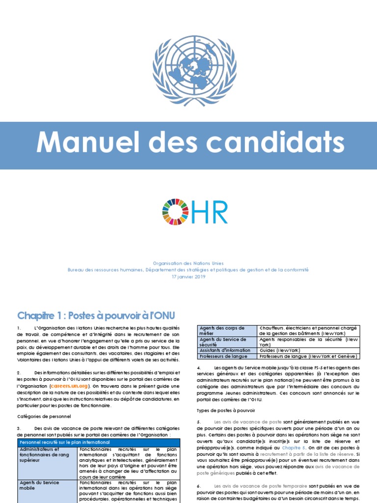 Recrutement à l'ONU : Guide du candidat | PDF | Recrutement | Nations unies