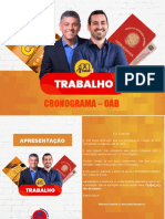 Cronograma completo 2a fase OAB Direito Trabalho