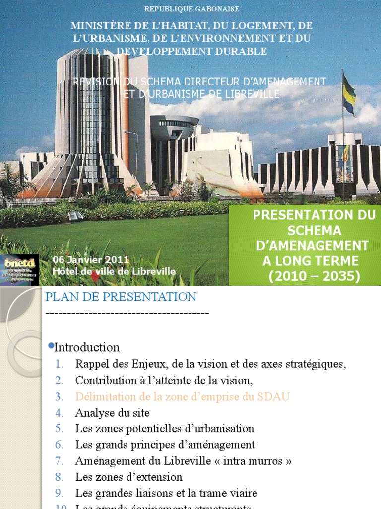 SDAU de Libreville PowerPoint | PDF | Transport | la pollution
