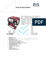 Planta eléctrica Forte FG3500 3.5kW generador portátil