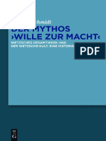 Jochen Schmidt - Der Mythos Wille Zur Macht" - Nietzsches Gesamtwerk Und Der Nietzsche-Kult. Eine Historische Kritik (2016, Walter de Gruyter)