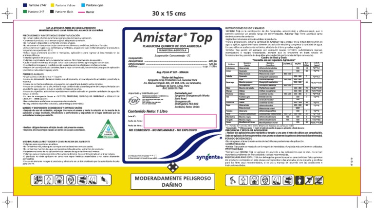 Dosis y uso de Amistar Top | PDF | Agricultura | Frutas comestibles