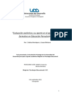 Evaluación Auténtica y Su Aporte en El Aprendizaje Formativo en Educación Parvulariar