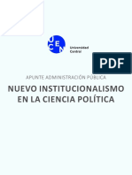Apunte Nuevo Institucionalismo en La Ciencia Política Semana 1