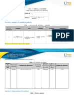 Anexo 1 Tarea 2 - Materia y Reactividad: Tablas para El Desarrollo de Los Ejercicios