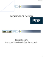 Orçamento de Empresa - Exercícios de Previsão de Demanda e Receita