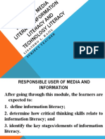 Module 3 Responsible User of Media and Information