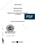 Pacchi, Arrigo - Introduzione Alla Lettura Del Saggio Sull'Intelletto Umano Di Locke