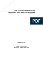 Summative Test in Philippine Regional Arts
