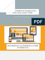 User Interface Basis Data Pada Halaman Web