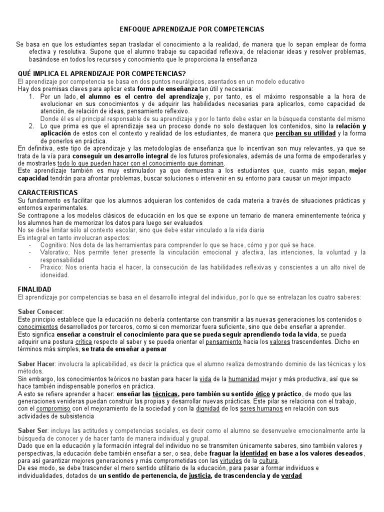 Aprendizaje por Competencias: Claves y Estrategias | PDF | Evaluación ...