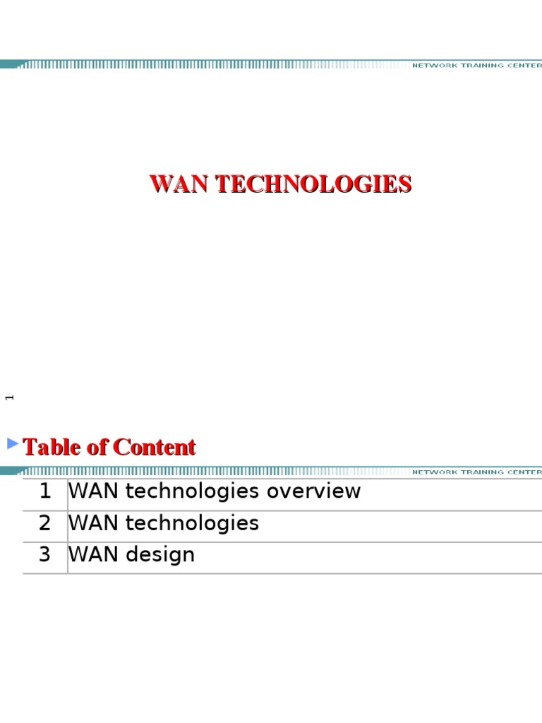 Wan Technologies | PDF | Computer Network | Computer Data