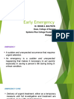 Early Emergency Care Procedures