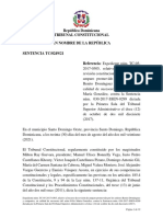 Recurso de revisión de amparo sobre terrenos en Santo Domingo