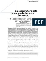 A Virada Sociomaterialista e A Agência Dos Não-Humanos: The Sociomaterialist Turning and Non-Human Agency