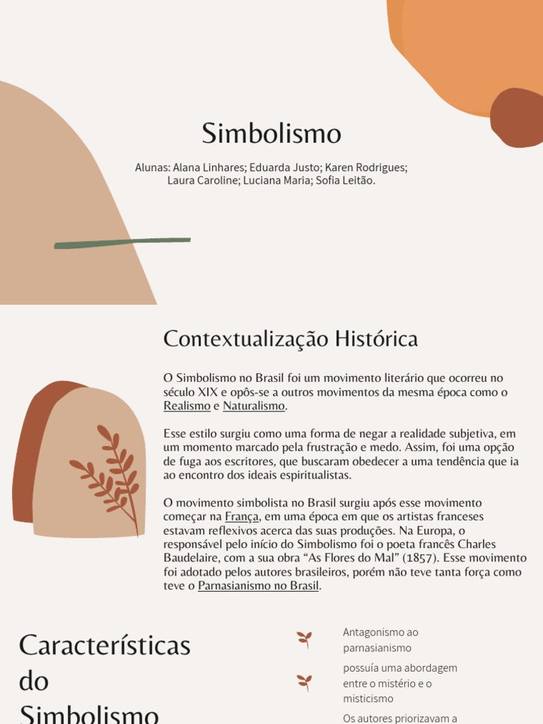 Características do Simbolismo no Brasil | PDF | Simbolismo (artes)