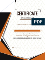 Al-Fateh Online Coding Class Certificate