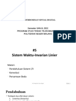 Pertemuan 5 - Sistem Waktu Invarian Linier (Konvolusi)