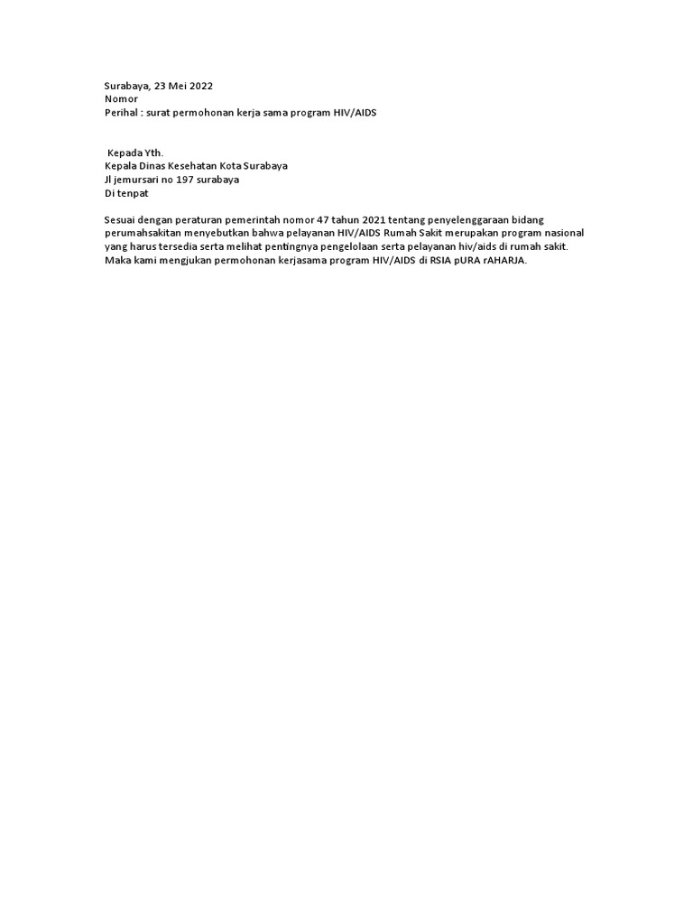 Permohonan PKS Hiv PDF