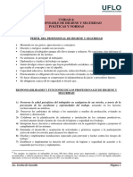 Unidad 4 - El Responsable de Higiene y Seguridad - Políticas y Normas