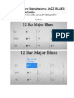BLUES Chord Substitutions JAZZ BLUES (Killer progression)
