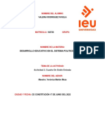 Actividad 2. Cuadro de doble entrada sobre reformas educativas en México