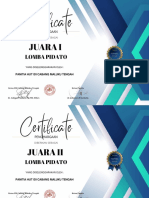 White and Blue Creative Certificate of Appreciation