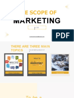MARKETING 101: THE SCOPE OF MARKETING, WHAT IS MARKETED AND WHO MARKETS