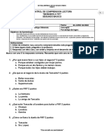 CONTROL DE COMPRENSION BAÑAMOS A FIFI SEGUNDOS  2022