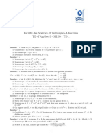 Faculté Des Sciences Et Techniques-Alhoceima TD D'algèbre 3 - MI.S5 - TD1