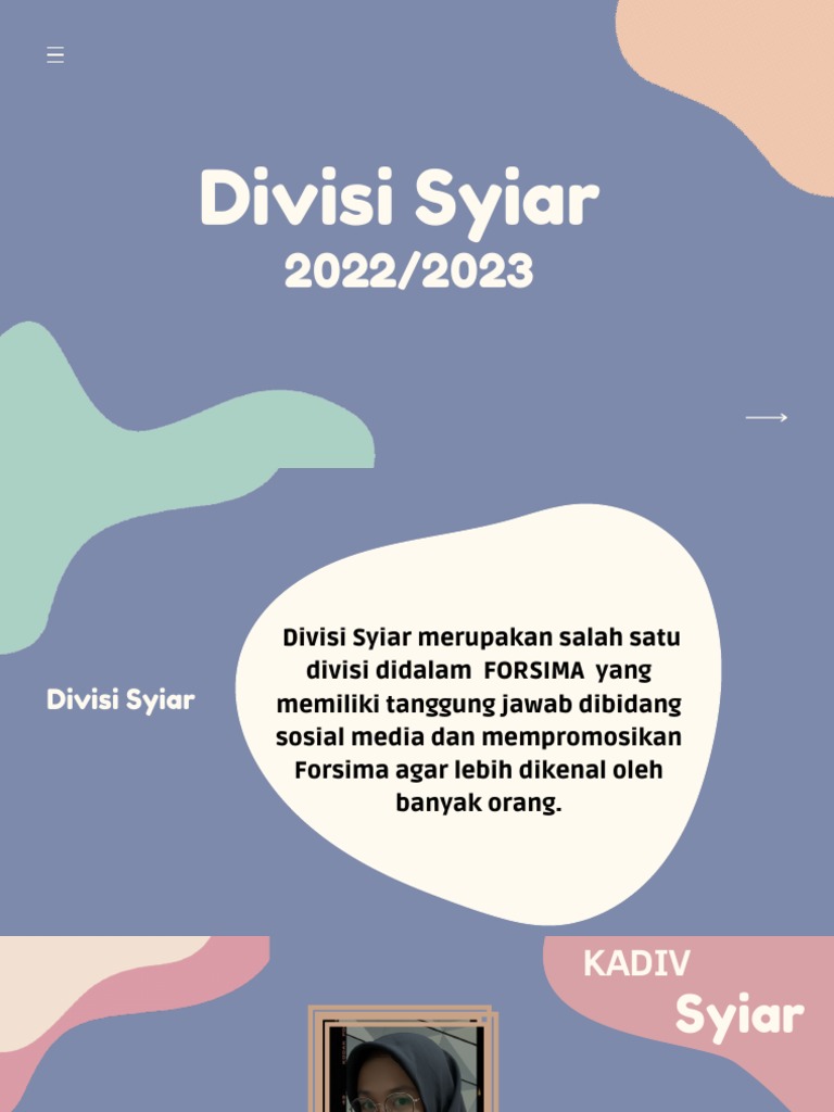 Program Kerja Divisi Syiar Forsima | PDF