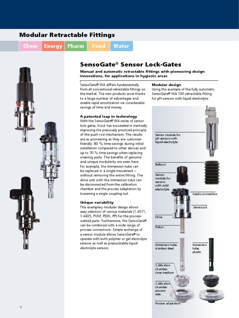 Catalog Excerpt-SensoGate Sensor Lock-Gates-en-Knick | PDF | Pipe ...