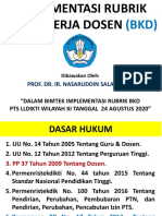 Bimtek Implementasi Rubrik BKD PTS Lldikti Xi - Nasaruddin Salam