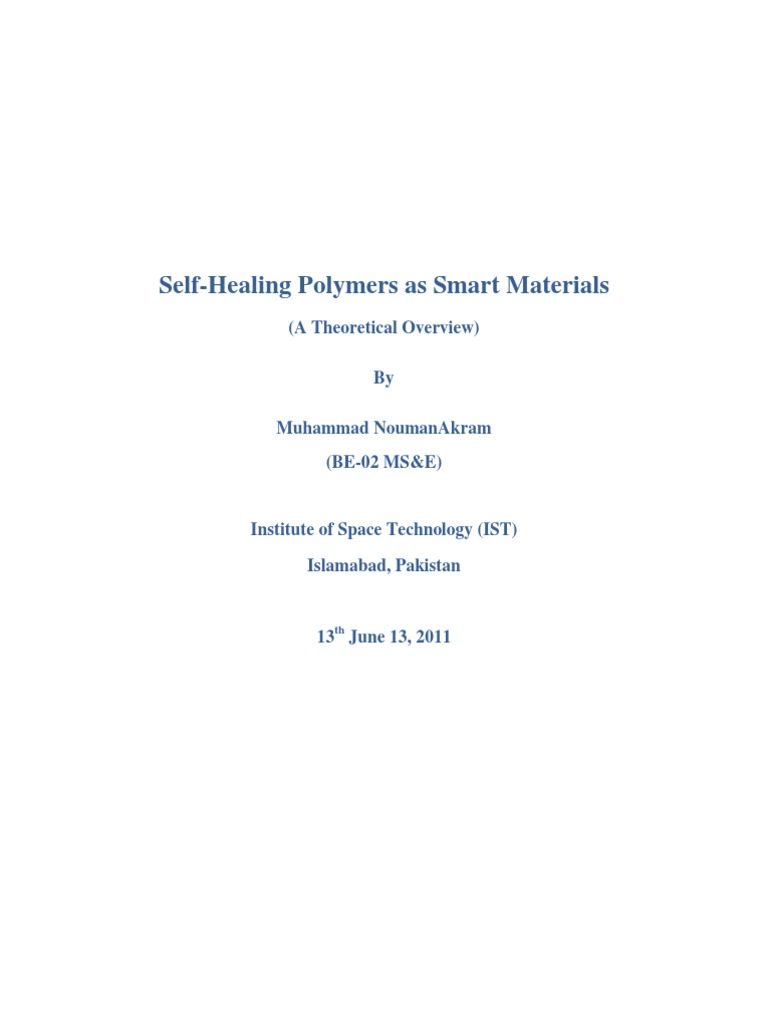 Self Healing Polymers Overview | PDF | Polymers | Composite Material